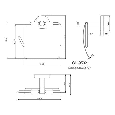 ที่ใส่กระดาษชำระ WS GH-9502 สเตนเลส_1