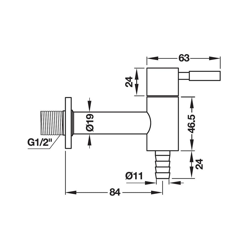 1-WAY WALL FAUCET HAFELE 495.60.005
