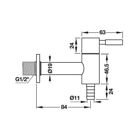 1-WAY WALL FAUCET HAFELE 495.60.005_1