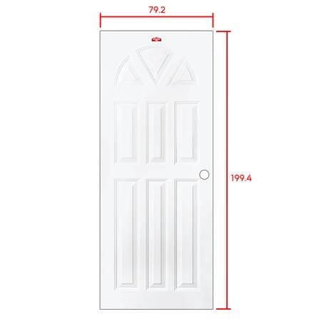 PRE-BORED STEEL EXTERIOR DOOR PROFESSIONAL DOOR B1W 79.2x199.4CM WHITE_5