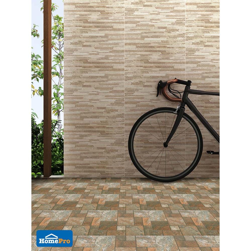 FLOOR TILE COTTO FUSION STONE 18x18IN BROWN PM