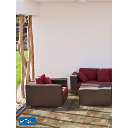 FLOOR TILE COTTO FUSION STONE 18x18IN BROWN PM_2