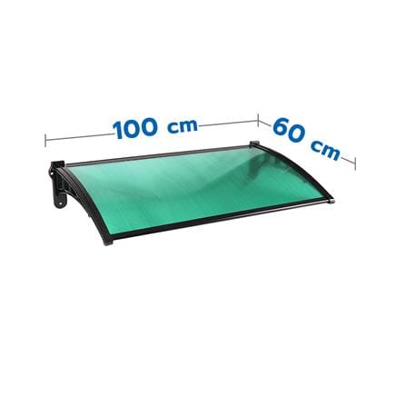 กันสาดโพลีคาร์บอเนต ผิวใส SUNSHIELD 60x100 ซม. สีเขียว_0