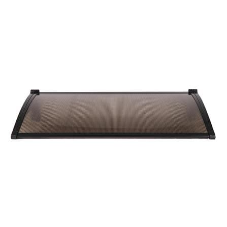 FIXED POLYCARBONATE AWNING (CLEAR) SUNSHIELD 60x100CM LIGHT BROWN_2