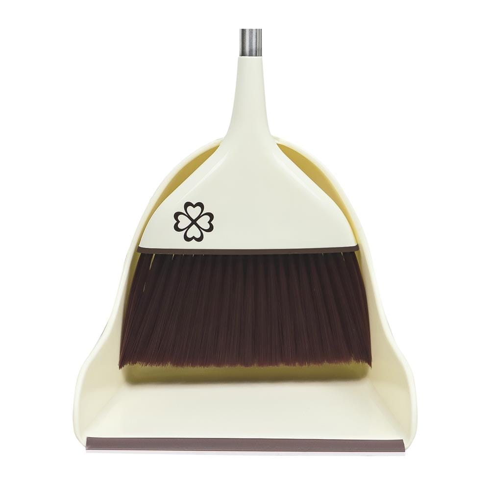 ชุดไม้กวาดพร้อมที่โกยผง ด้ามสเตนเลส ACCO XG-2066 12 นิ้ว สีครีม