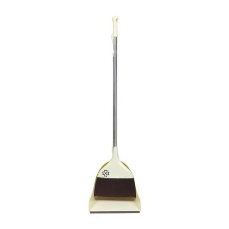 ชุดไม้กวาดพร้อมที่โกยผง ด้ามสเตนเลส ACCO XG-2066 12 นิ้ว สีครีม_0