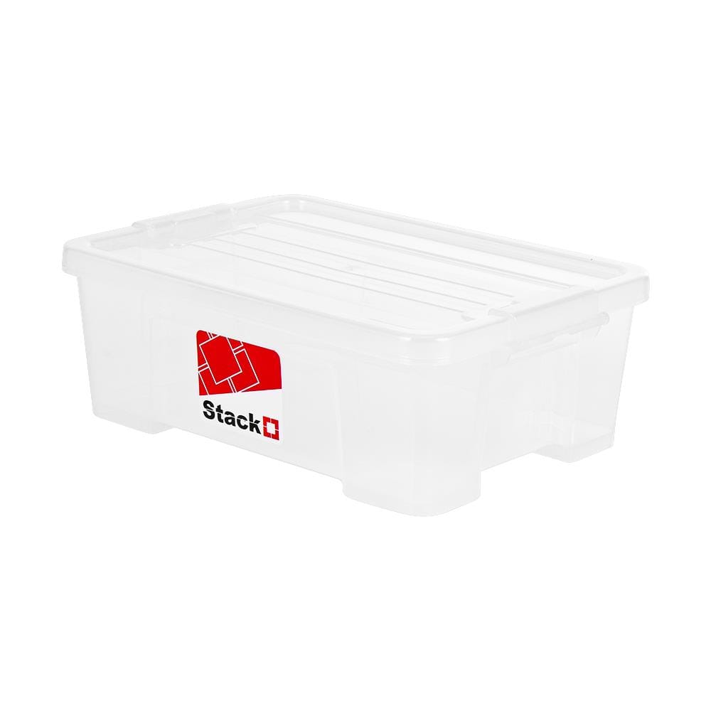 กล่องเก็บของ ฝาล็อค DKW A4 STACKO 6651 10 ลิตร สีใส
