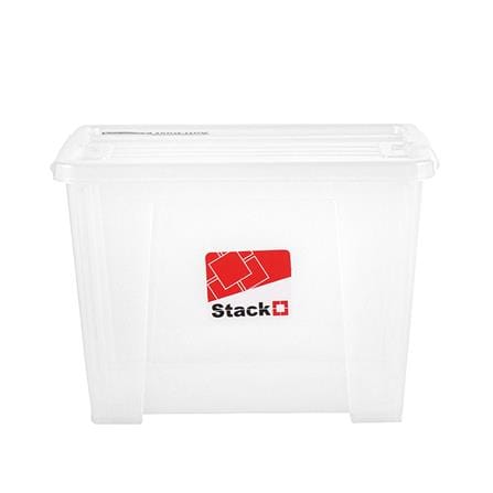 กล่องเก็บของ ฝาล็อค STACKO 6652 24 ลิตร สีใส_2