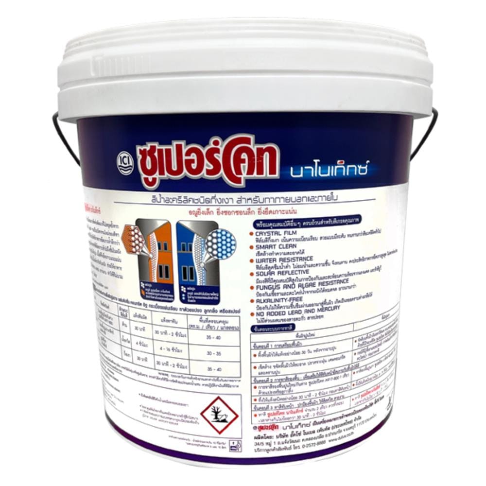 สีน้ำทาภายนอก DULUX SUPERCOTE NANOTEX BASE D กึ่งเงา 3 ลิตร