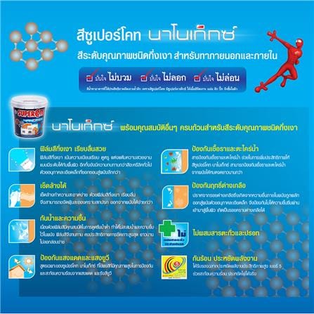สีน้ำทาภายนอก ชนิดกึ่งเงา DULUX SUPERCOTE NANOTEX BASE D 9 ลิตร_4