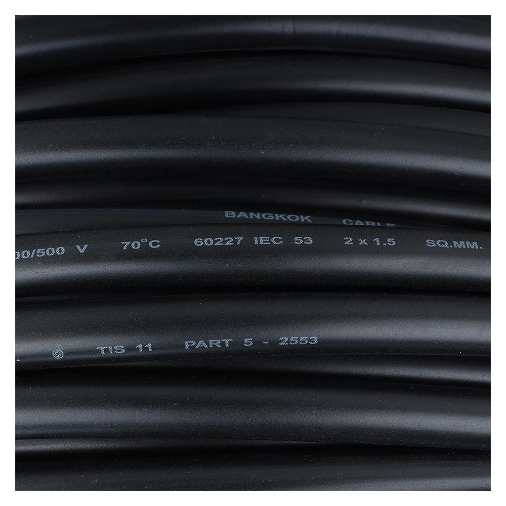 สายไฟ VCT IEC53 BCC 2 x1.5ตร.มม. 100 ม.สีดำ