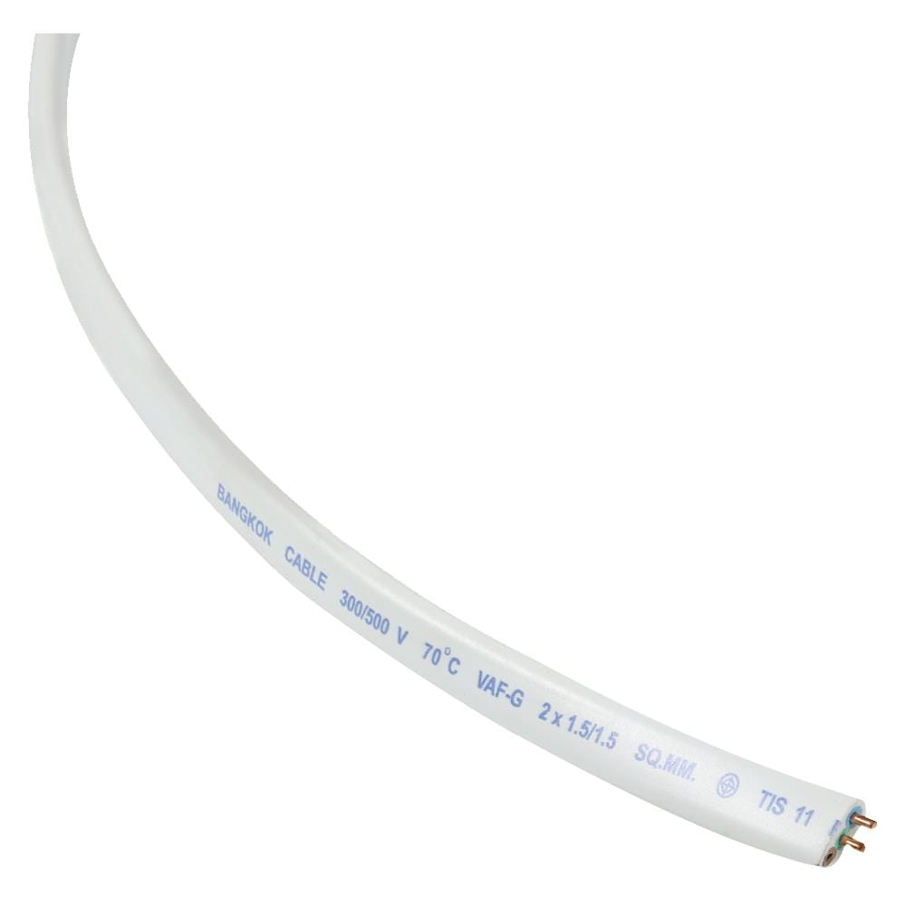 สายไฟ VAF-G BCC 2x1.5/1.5 ตร.มม. 100 ม. สีขาว