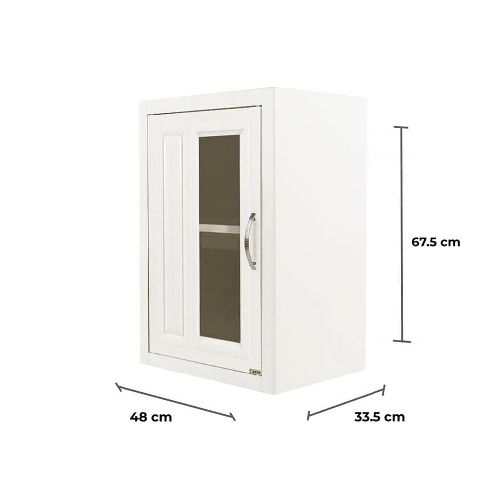 ตู้แขวนบานเดี่ยว PP CABIN 48x67.5 ซม. สีขาว