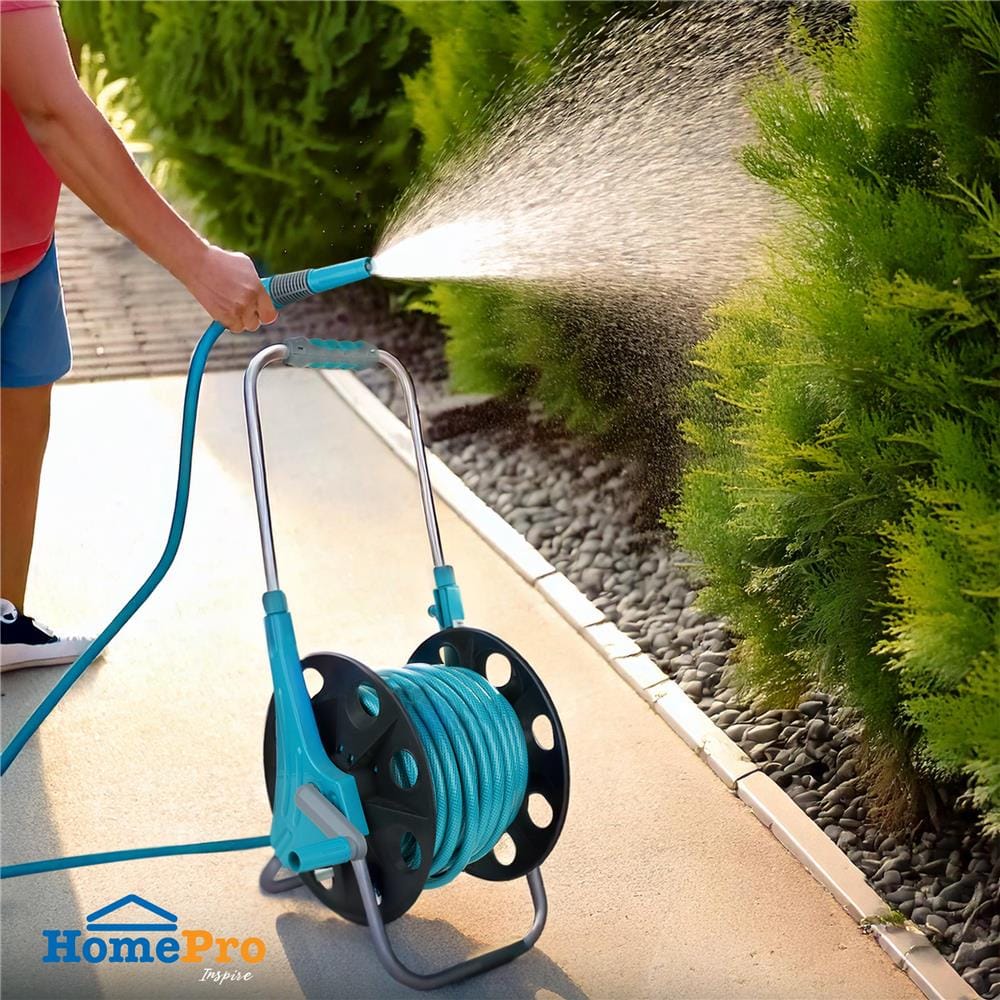 GROUND-BASED HOSE REEL SPRING N04-KNITTING 1/2"X30M BLUE