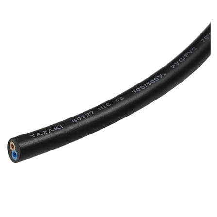 สายไฟ VCT IEC53 YAZAKI 2x2.5 ตร.มม. 100 ม. สีดำ_1