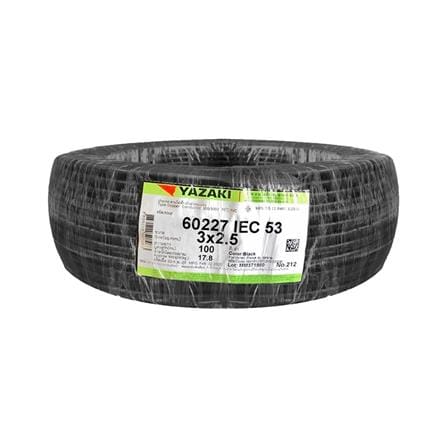 สายไฟ VCT IEC53 YAZAKI 3x2.5 ตร.มม. 100 ม. สีดำ_0