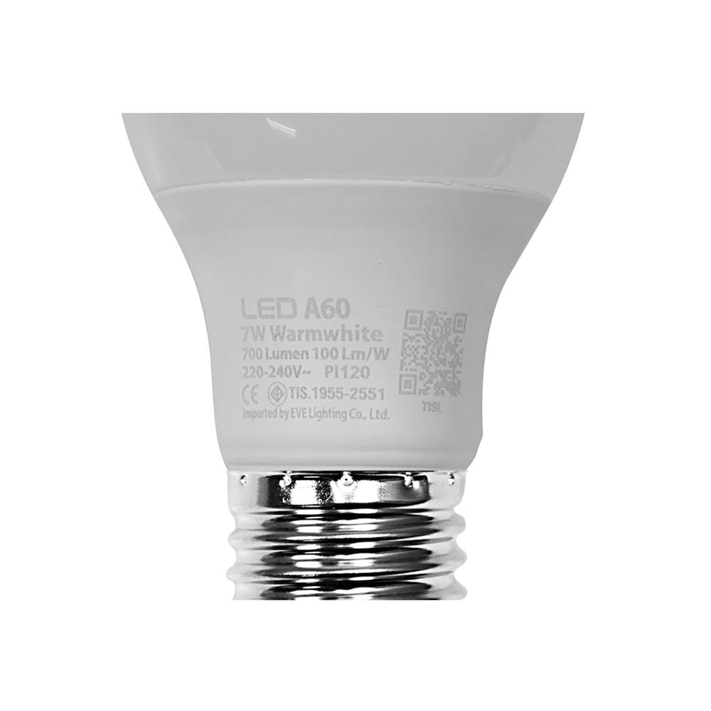 หลอด LED EVE A60 7 วัตต์ WARM WHITE E27
