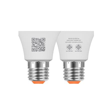 หลอด LED LAMPTAN BULB GLOSS 5 วัตต์ DAYLIGHT E27 (แพ็ก 2 ชิ้น)_4