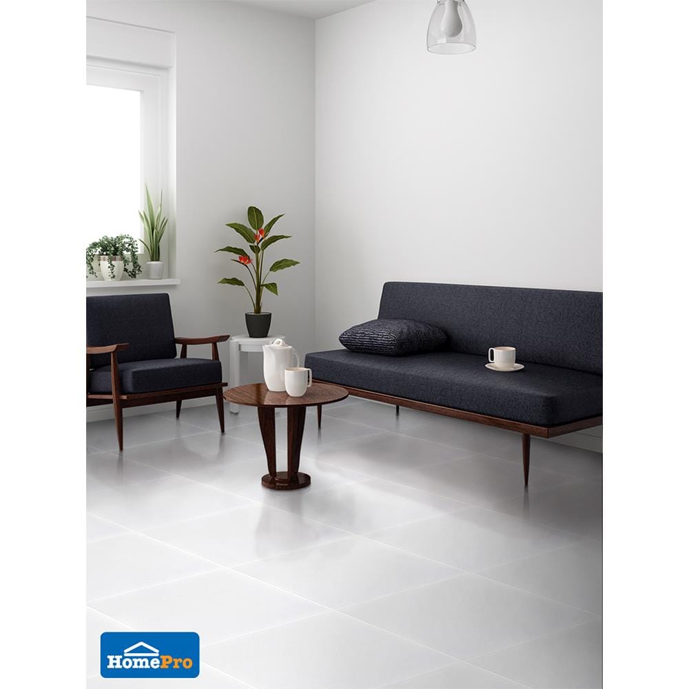 กระเบื้องพื้น 40x40 ซม. ไวท์ มาเบิ้ล 0.96M2