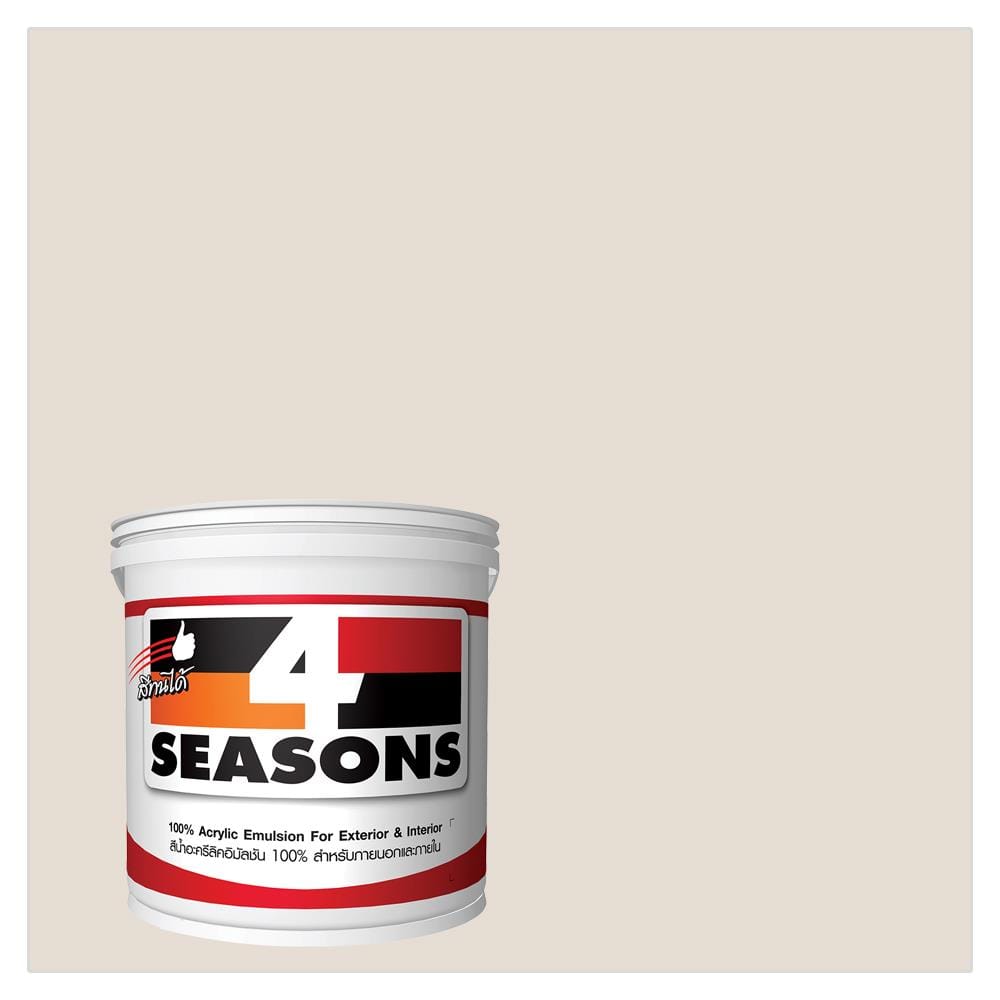 สีน้ำทาภายนอก TOA 4 SEASONS #A6007 WHITE AND ORANGE ด้าน 1 แกลลอน
