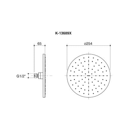 ฝักบัวก้านแข็ง KOHLER K-13689X-CP_1