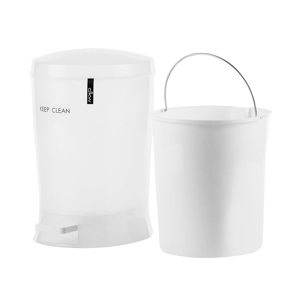 ถังขยะเหยียบรี HH2510P ขนาด 12L สีขาว