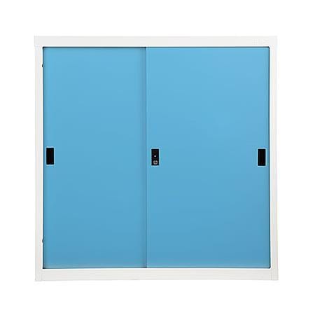 ตู้เหล็กบานเลื่อนทึบ KIOSK SOD-3 DG/BO สีฟ้า