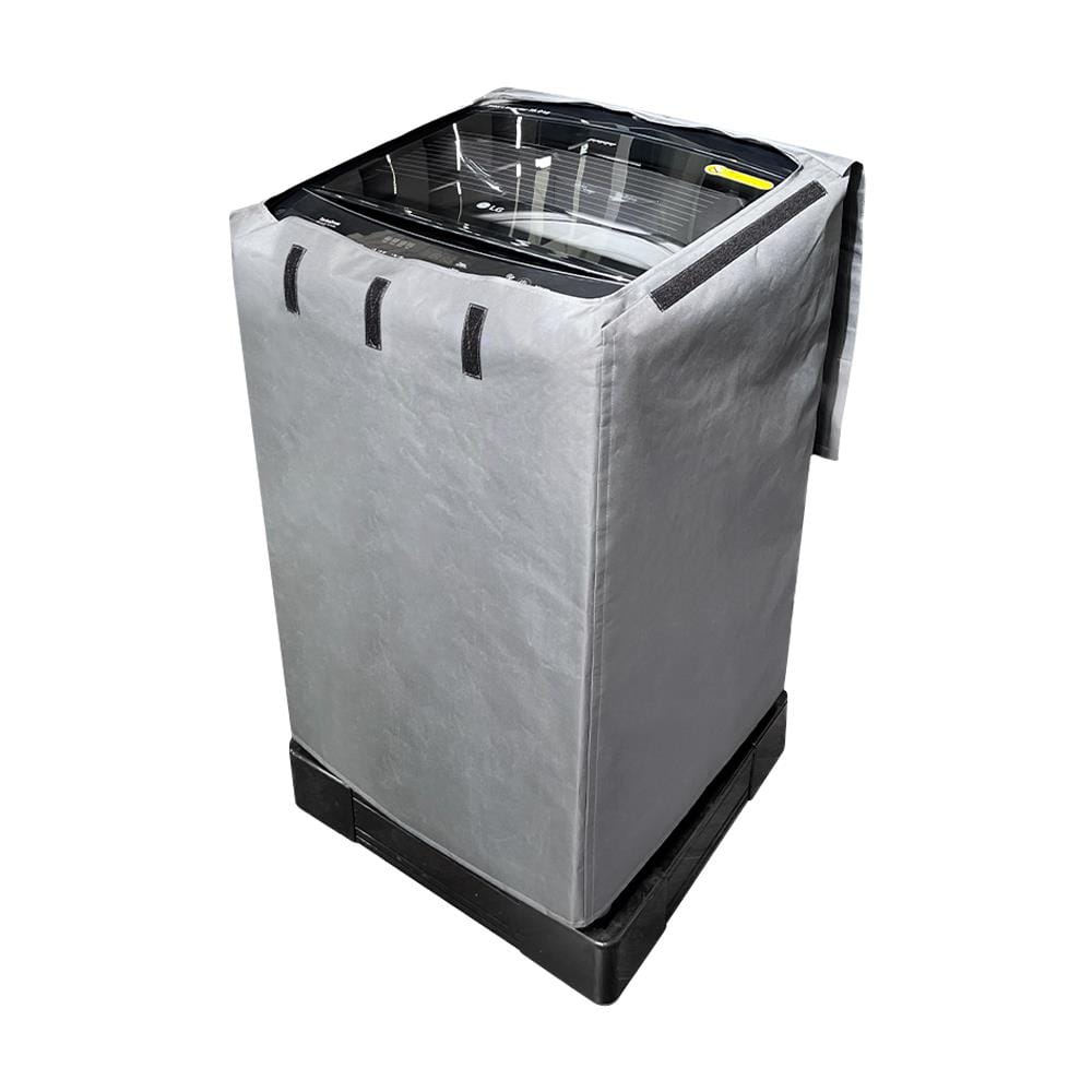 ผ้าคลุมเครื่องซักผ้าฝาบน 8-10 กก. CKR PLASTIC F-T003 64X64X96 ซม. สีเทาทึบ