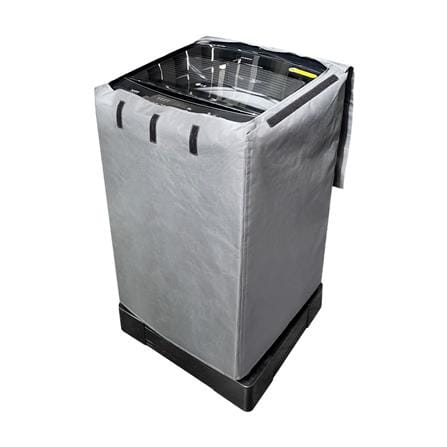 ผ้าคลุมเครื่องซักผ้าฝาบน 8-10 กก. CKR PLASTIC F-T003 64X64X96 ซม. สีเทาทึบ_2