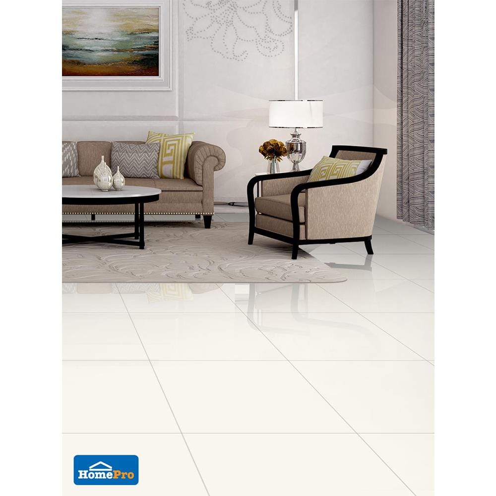 กระเบื้องพื้น 60x60 ซม. TARA ซุปเปอร์ไวท์นาโน II 1.44M2