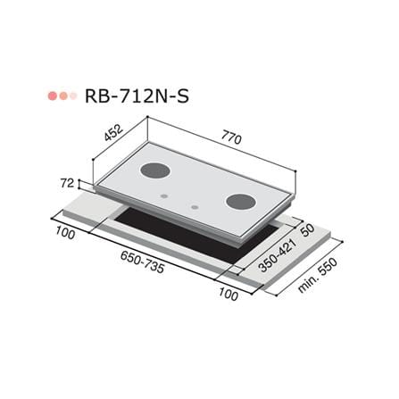 เตาฝังแก๊ส RINNAI RB-712N-S 77 ซม._5