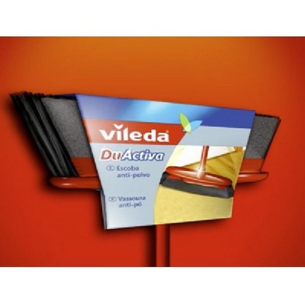 ไม้กวาดพลาสติก VILEDA DUACTIVA สีแดง