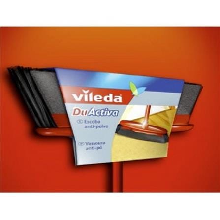 ไม้กวาดพลาสติก VILEDA DUACTIVA สีแดง_1
