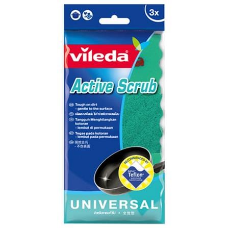 ฟองน้ำล้างภาชนะ VILEDA  ACTIVE SCRUB 12x3x27ซม. แพ...