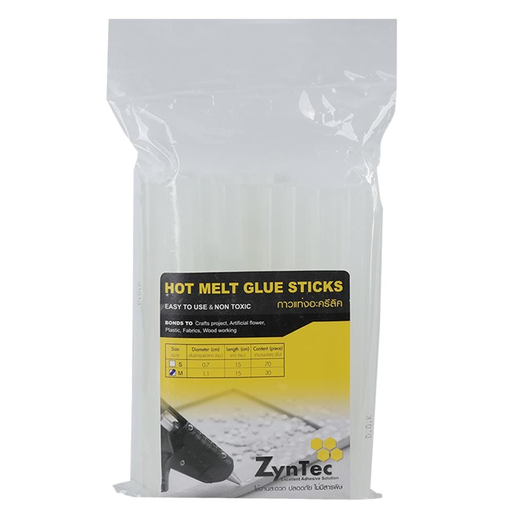 กาวแท่ง ZYNTEC 1/2 นิ้วx15 ซม. 30 ชิ้น/ชุด