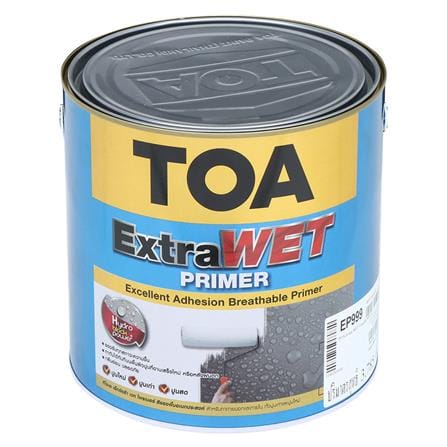สีรองพื้นปูนใหม่ TOA EXTRAWET PRIMER #EP999 ด้าน 1 แกลลอน_0