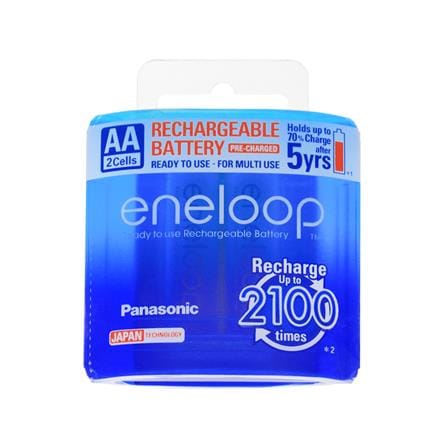 ถ่านชาร์จ PANASONIC AA ENELOOP 3MCCE แพ็ค 2 ก้อน สีขาว