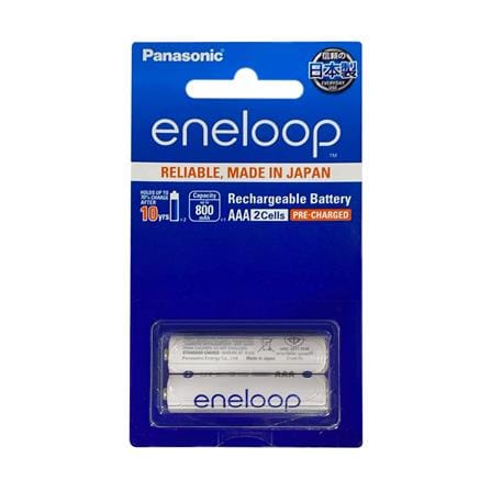 ถ่านชาร์จ PANASONIC AAA ENELOOP 4MCCE แพ็ก 2 ก้อน สีขาว