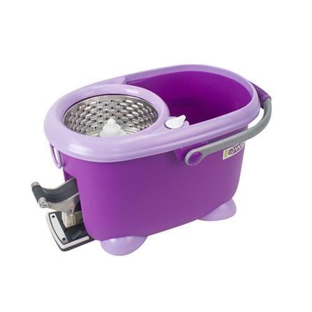 ชุดอุปกรณ์ถังปั่นพร้อมไม้ม็อบ BE WISH DOUBLE WASH BOBO MAX SERIES 2 สีม่วง_1