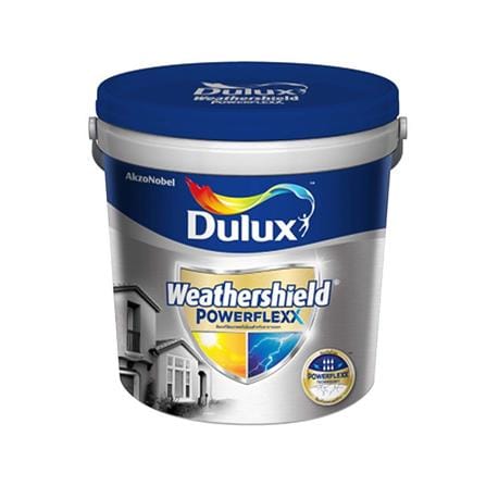 สีน้ำทาภายนอก DULUX WEATHERSHIELD POWERFLEXX BASE D สีขาว เนียน 9 ลิตร_0