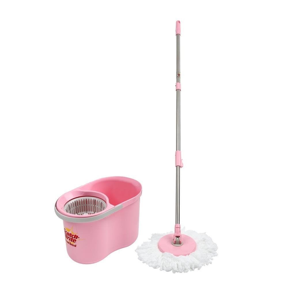 ชุดอุปกรณ์ถังปั่นพร้อมไม้ม็อบ SCOTCH-BRITE BUCKET (T4) สีชมพู