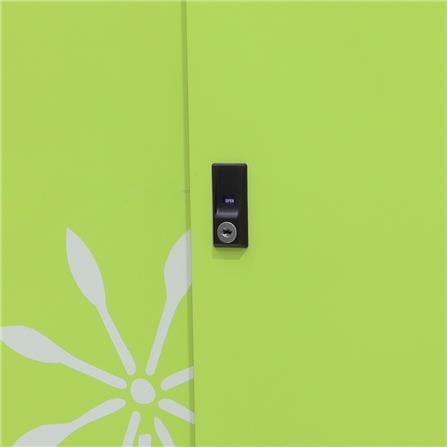 ตู้เสื้อผ้าเหล็กบานเลื่อน KIOSK SDW-18/I DG/GR 91.4 ซม. สีเขียว_2