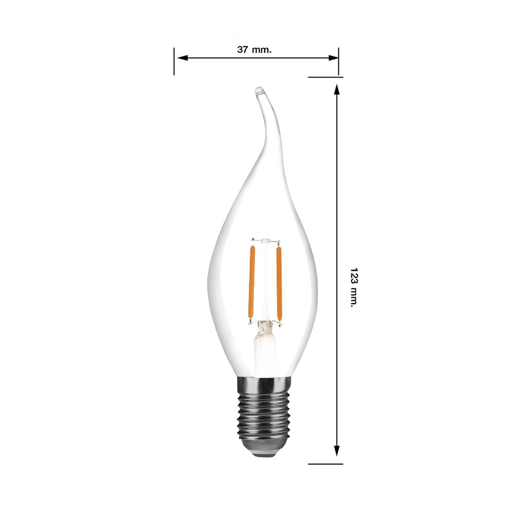 หลอด LED NAGAS LINE CANDLE 2 วัตต์ WARM WHITE E14
