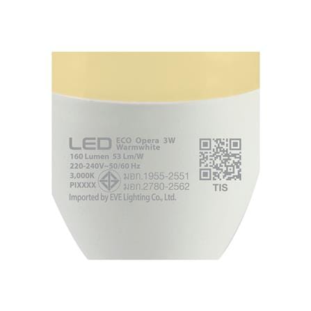 หลอด LED EVE ECO OPERA 3 วัตต์ WARMWHITE E14_5
