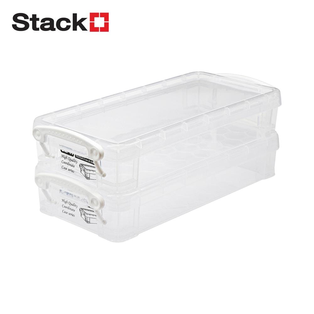 กล่องหูล็อก STACKO CM-11/2 10x22x4.5 ซม. สีขาว แพ็ก 2 ชิ้น_0