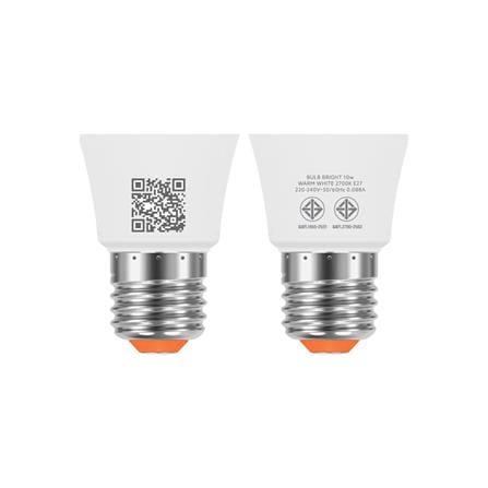 หลอด LED LAMPTAN A60 BRIGHT 10 วัตต์ WARM WHITE E27_5