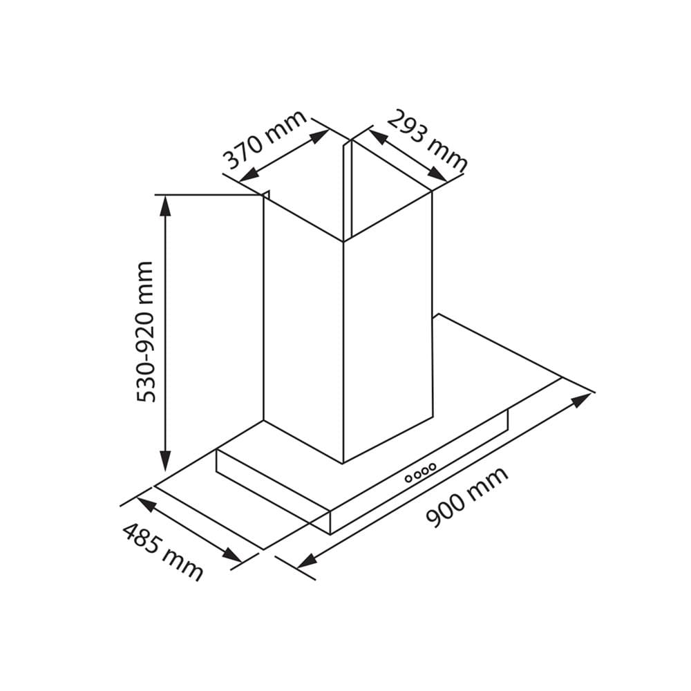 เครื่องดูดควันกระโจม AXIA T8-90 90 ซม.