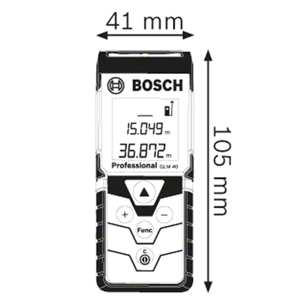 เลเซอร์ BOSCH GLM 40 40 ม.สีน้ำเงิน-ดำ