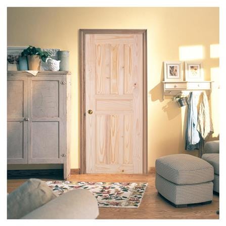 ประตูไม้สนนิวซีแลนด์ ไม่เจาะลูกบิด MODERN DOORS CE115 90X200 ซม. ขอบ 6 นิ้ว สีธรรมชาติ_3