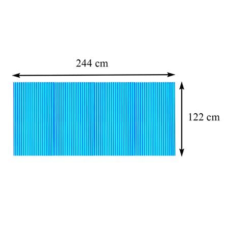 แผ่นโพลีคาร์บอเนต ลูกฟูก SUNSHIELD 6 มม. 1.22x2.44 ม. สีน้ำเงินใส_3